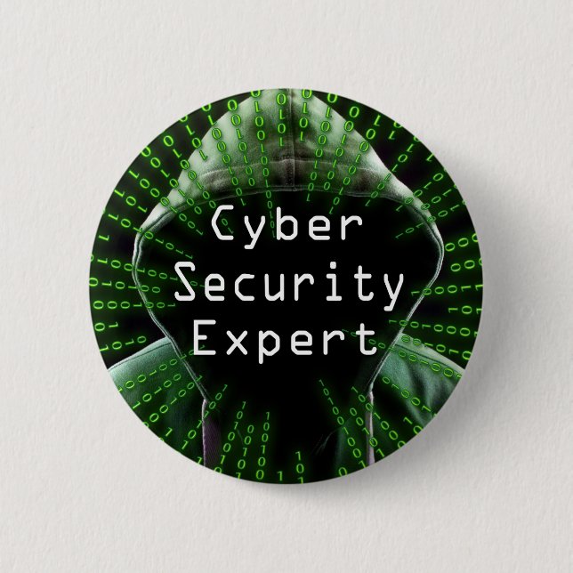 Experten für Cybersicherheit Button (Vorderseite)