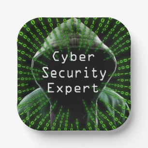 Experten für Cybersicherheit Pappteller