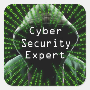 Experten für Cybersicherheit Quadratischer Aufkleber