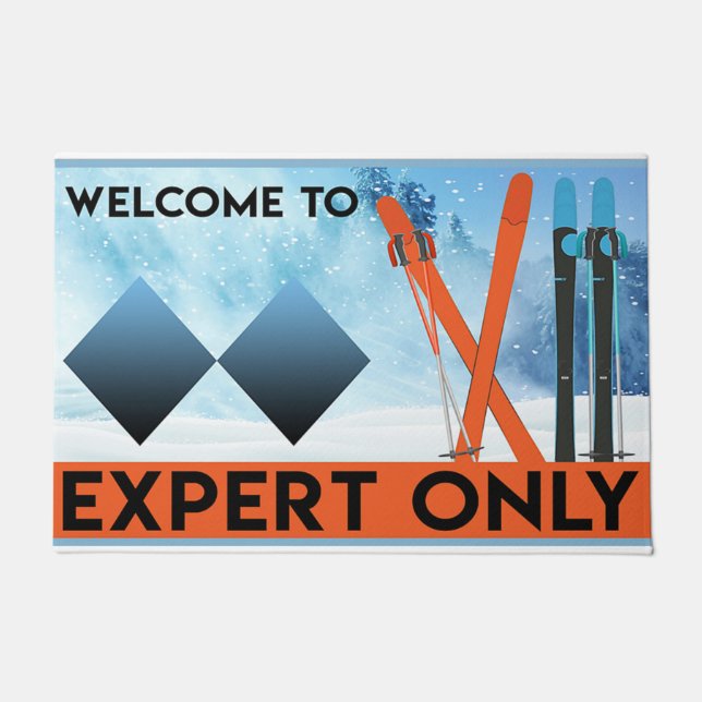 Experts Only Sign Doormat, Skiing Fußmatte (Vorderseite)
