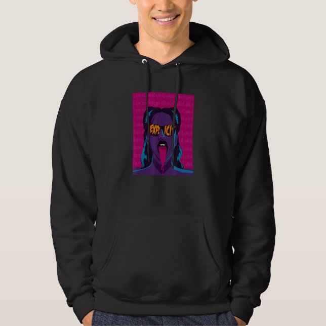 Explizite Content Girl Sad Ästhetik Edgy Streetwe Hoodie (Vorderseite)