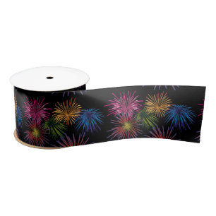 Explodieren von Feuerwerken Thunder_Cove Satinband
