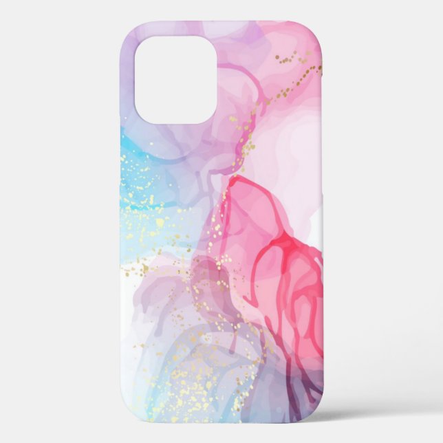 Explodieren von Nudeln mit Gold Design Phone Case (Rückseite)