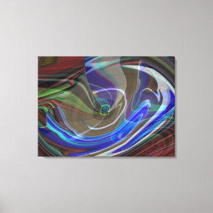 Explodierende, Abstrakt ummantelte Canvas Leinwanddruck