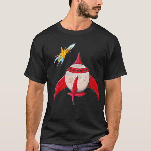 Explodierende Rakete T-Shirt (Vorderseite)