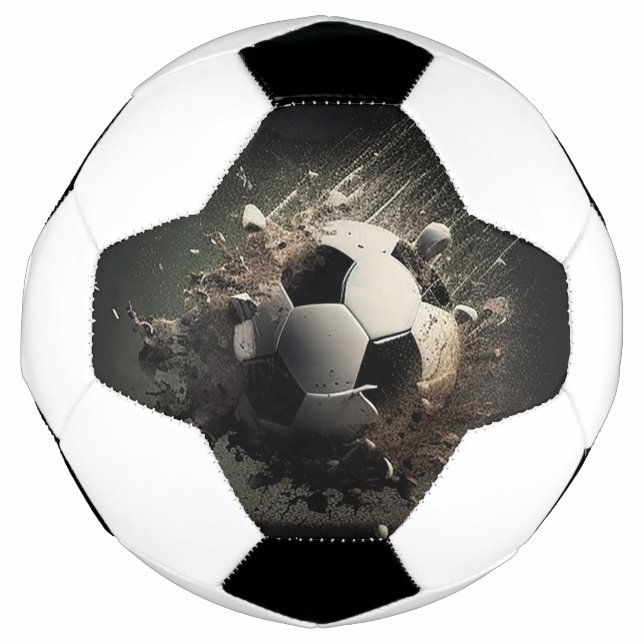 Explodierender Fußballball Fußball (Vorderseite)