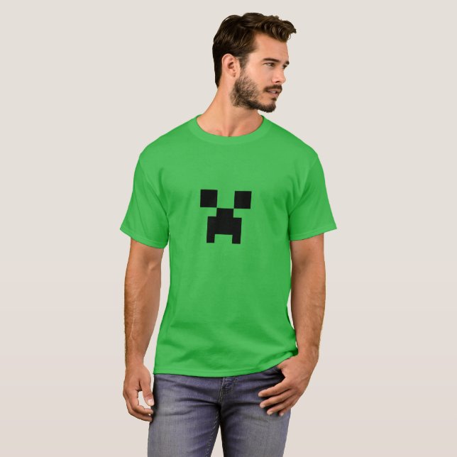 Explodierender Pixel-Gesichtspunkt-T - Shirt - Blo (Vorne ganz)