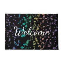 Explodierender Regenbogen merkt Musik-Fußmatte