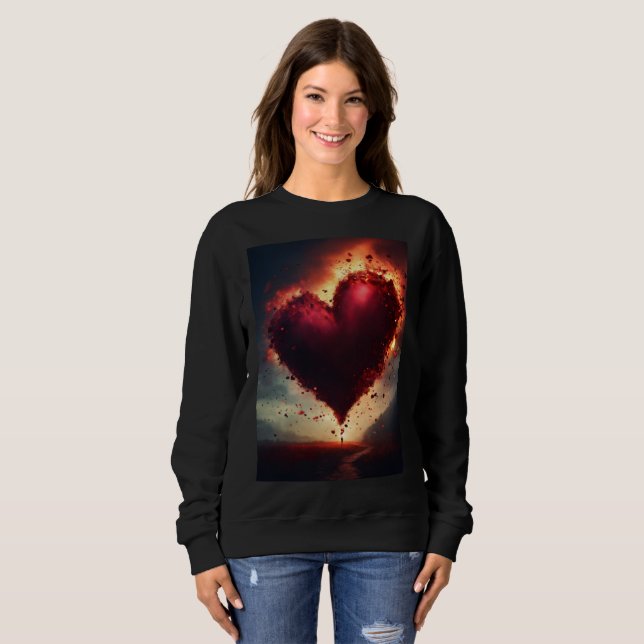 Explodierendes Herzglück Sweatshirt (Vorne ganz)