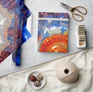 Explodierendes Kosmos Art Glass - Van Gogh Orange  Geschenkpapier