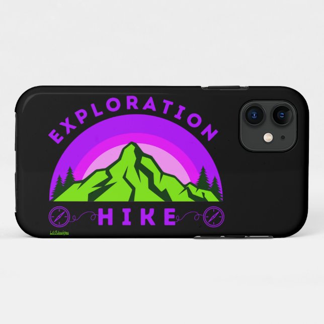 EXPLORATION WANDERN Bergsteiger Geschenk Case-Mate iPhone Hülle (Rückseite (Horizontal))