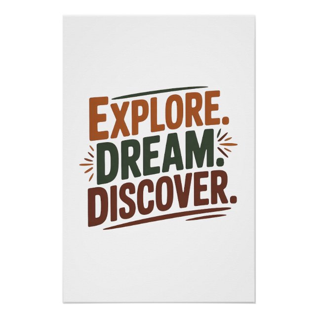 Explore dream discover poster (Vorderseite)