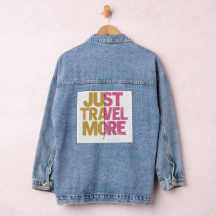 "Explore & Dream Typografy" Jeansjacke