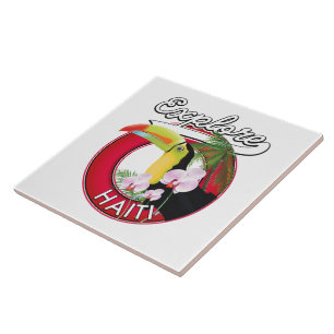 Explore Haiti Logo Reise-Patch. Fliese