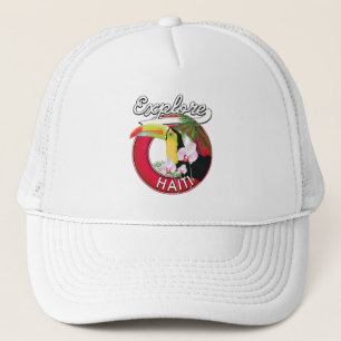 Explore Haiti Logo Reise-Patch. Truckerkappe