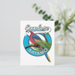 Explore Hawaii Retro Logo Postkarte