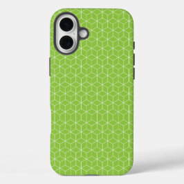 Explore Modern Optical Illusions with Cube Pattern iPhone 16 Plus Hülle