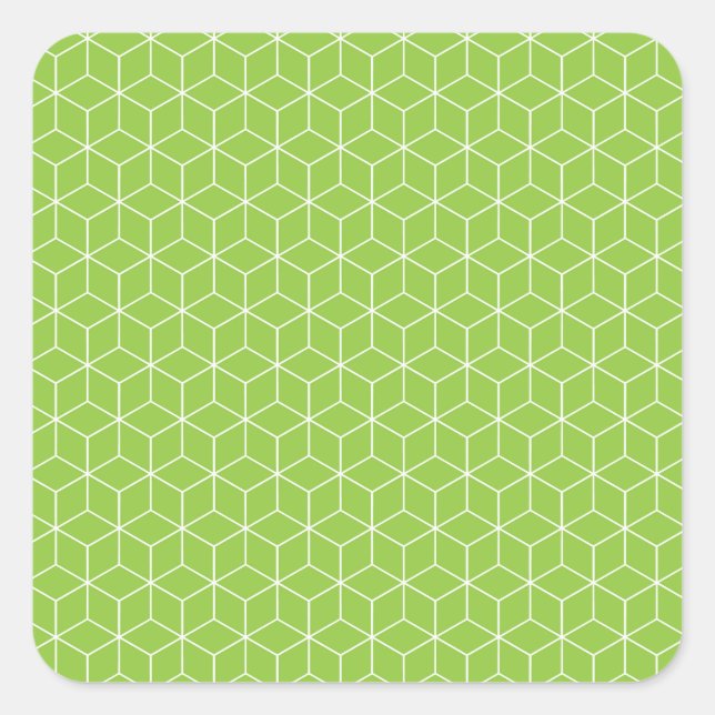 Explore Modern Optical Illusions with Cube Pattern Quadratischer Aufkleber (Vorderseite)