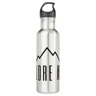 Explore More Mountain Stainless Steel Water Bottle Edelstahlflasche