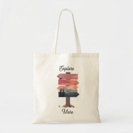 Explore More Wilderness Directional Sign Tote Bag Tragetasche