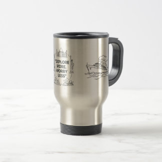 Explore More Worry Less Tumbler–Minimal Adventure Reisebecher