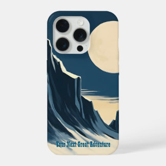 Explore Pluto Vintage Travel Poster - Retro Space iPhone 15 Pro Hülle