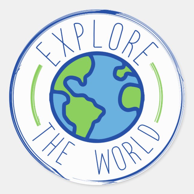 explore the world travel sticker (Vorderseite)