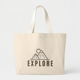 EXPLORE Vacation Travel Weekend Tote Bag  Jumbo Stoffbeutel