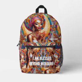 Explore with Confidence: I Am Blessed Stylish Back Bedruckter Rucksack