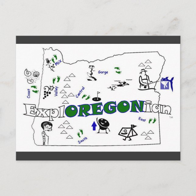 ExplOREGONian fügen Sie Ihre Stadt! Liebe :) Postkarte (Vorderseite)