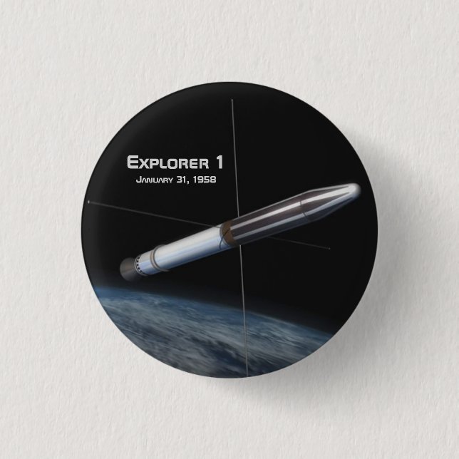 Explorer 1 Erdatatet Button (Vorderseite)