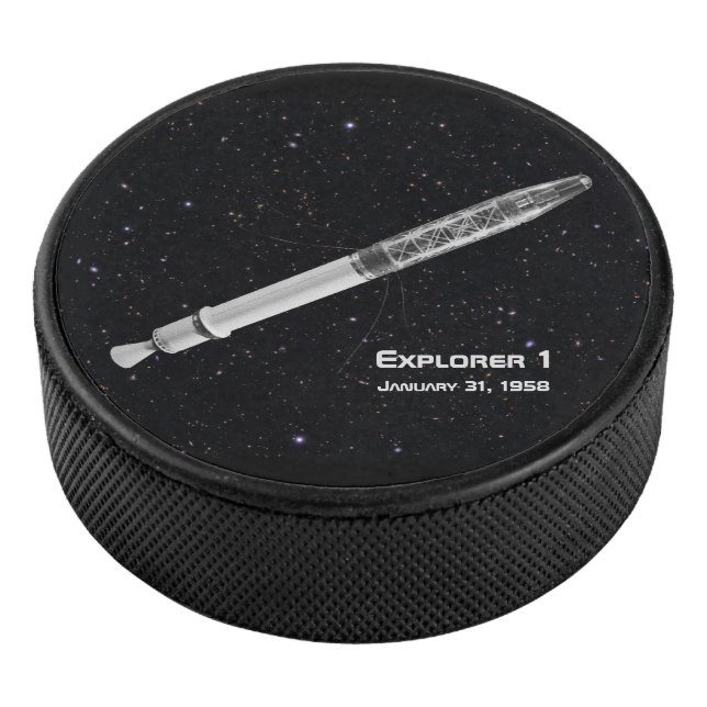 Explorer 1 Satellite Starry Sky Eishockey Puck (3/4)