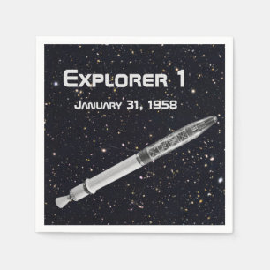 Explorer 1 Satellite Starry Sky Serviette