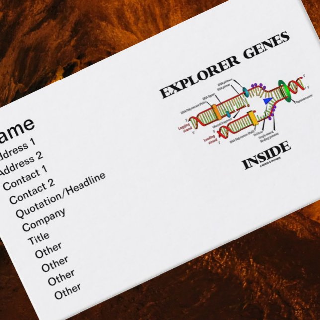 Explorer-Gene Inside (DNA-Replikation) Visitenkarte (Perfect business card for anyone who is genetically wired to explore!)