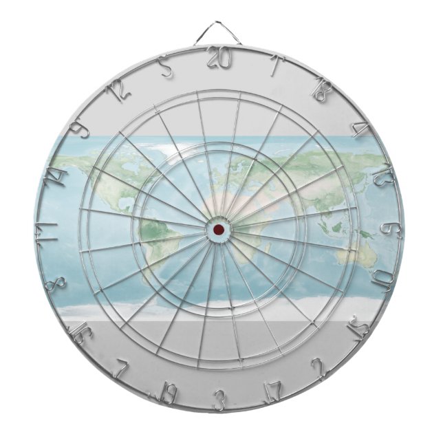 Explorer-Karte der Erdoberfläche Dartscheibe (vorne)