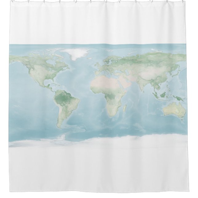 Explorer-Karte der Erdoberfläche Duschvorhang (Vorderseite)