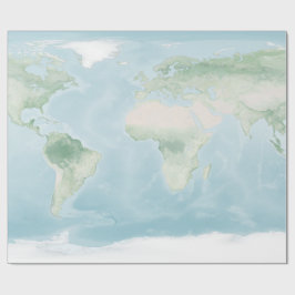 Explorer-Karte der Erdoberfläche Geschenkpapier