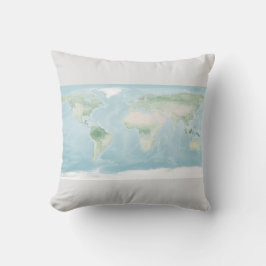 Explorer-Karte der Erdoberfläche Kissen