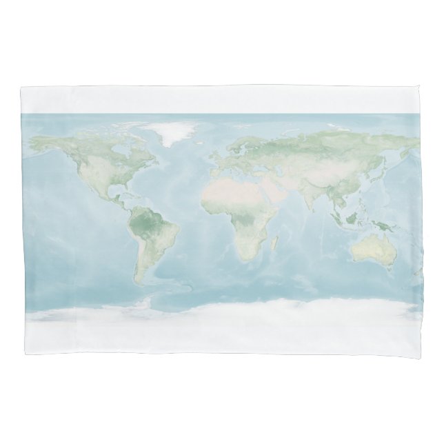 Explorer-Karte der Erdoberfläche Kissenbezug (Vorderseite-Links)