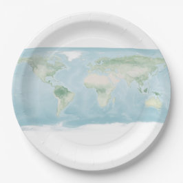 Explorer-Karte der Erdoberfläche Pappteller