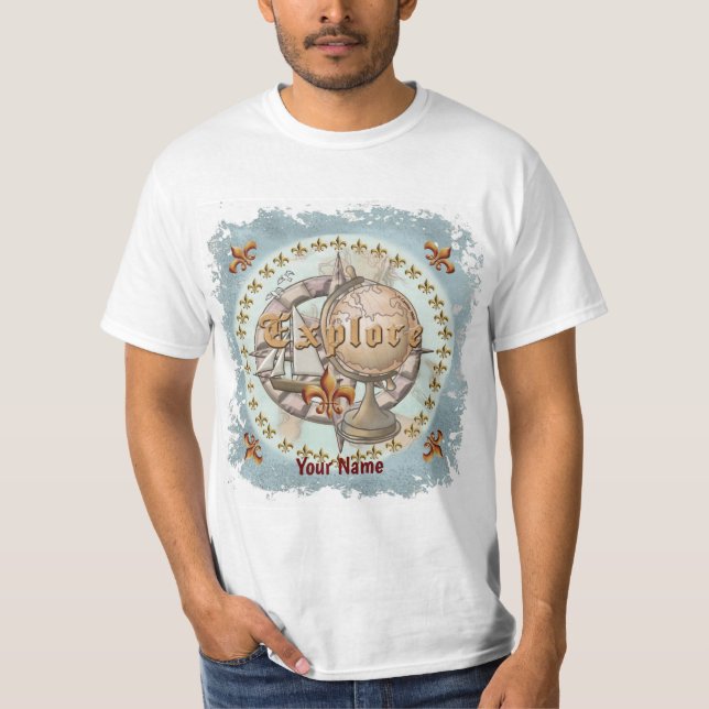 Explorer-Karten-T-Shirt T-Shirt (Vorderseite)