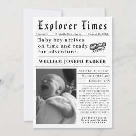 Explorer Times Newborn Birth Ankündigung