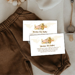 Explorer World Map Airplane Books For Baby Shower Begleitkarte