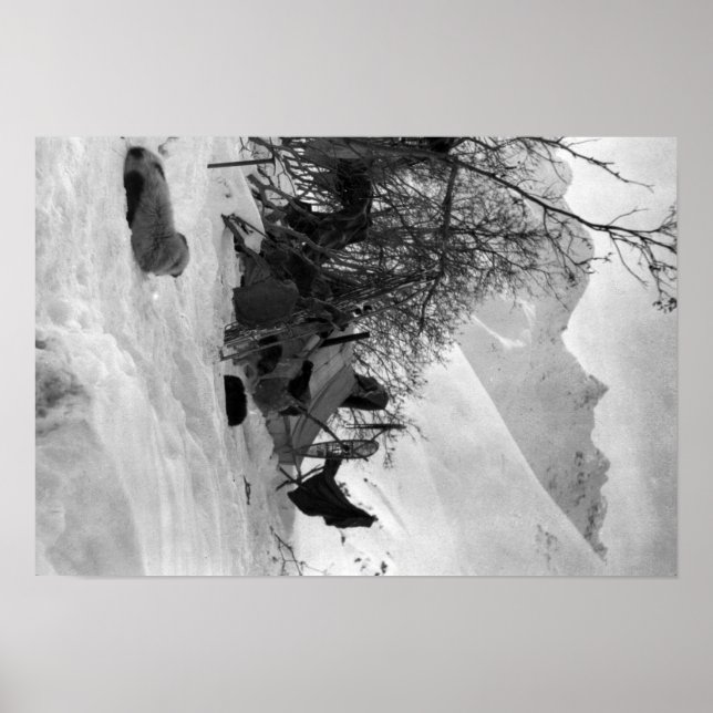 Explorer-Zelt und -Anhänger am Campingplatz Poster (Vorne)