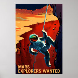 Explorers Wanted on the Journey to Mars, Travel Poster