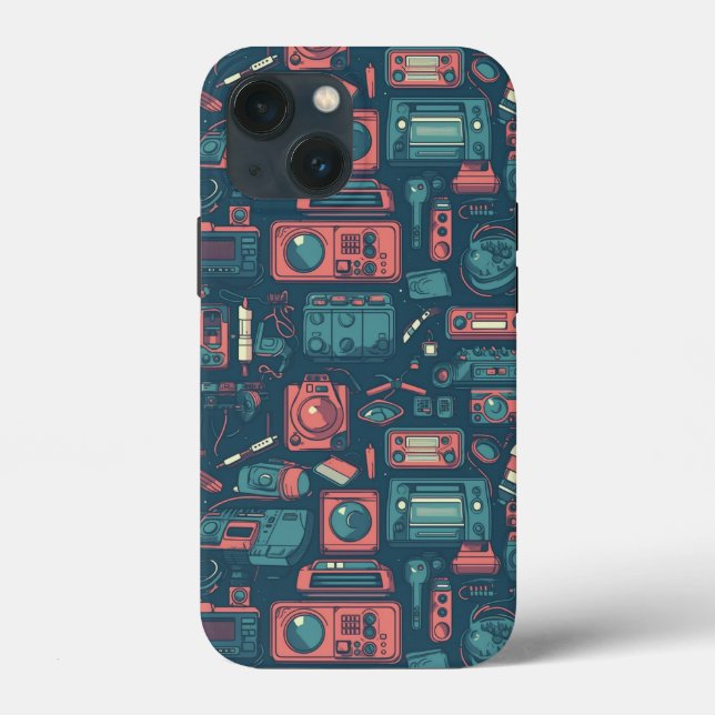 Explosion aus der Vergangenheit: Technik der 80er  Case-Mate iPhone Hülle (Rückseite)