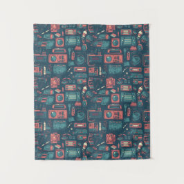 Explosion aus der Vergangenheit: Technik der 80er Wandteppich