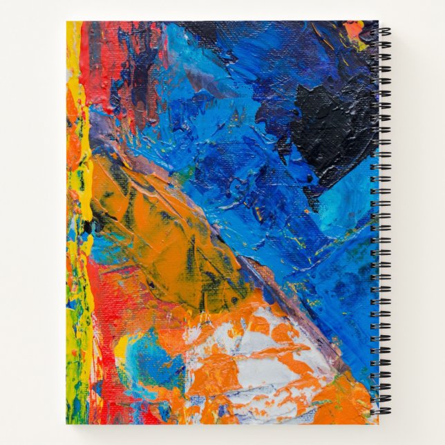 Explosion der Farben Spiralblock Notizbuch (Rückseite)