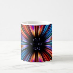 Explosion der farbigen Sternexplosion Kaffeetasse