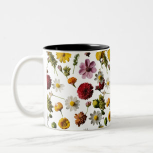 Explosion der Flora Zwei-Tonen-Tasse (11 oz) - ein Zweifarbige Tasse